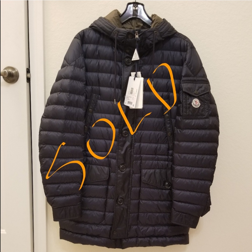 NWT MONCLER Benjamin Down Parka Men's Size 4 Blue